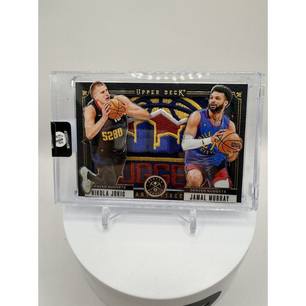 Art Card Nikola Jokic & Jamal Murray W/ Denver Nuggets Patch Made By Mayflower